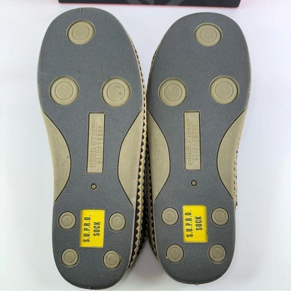 Deer Stags Men's Wherever Slipper Grey, Size 10M New